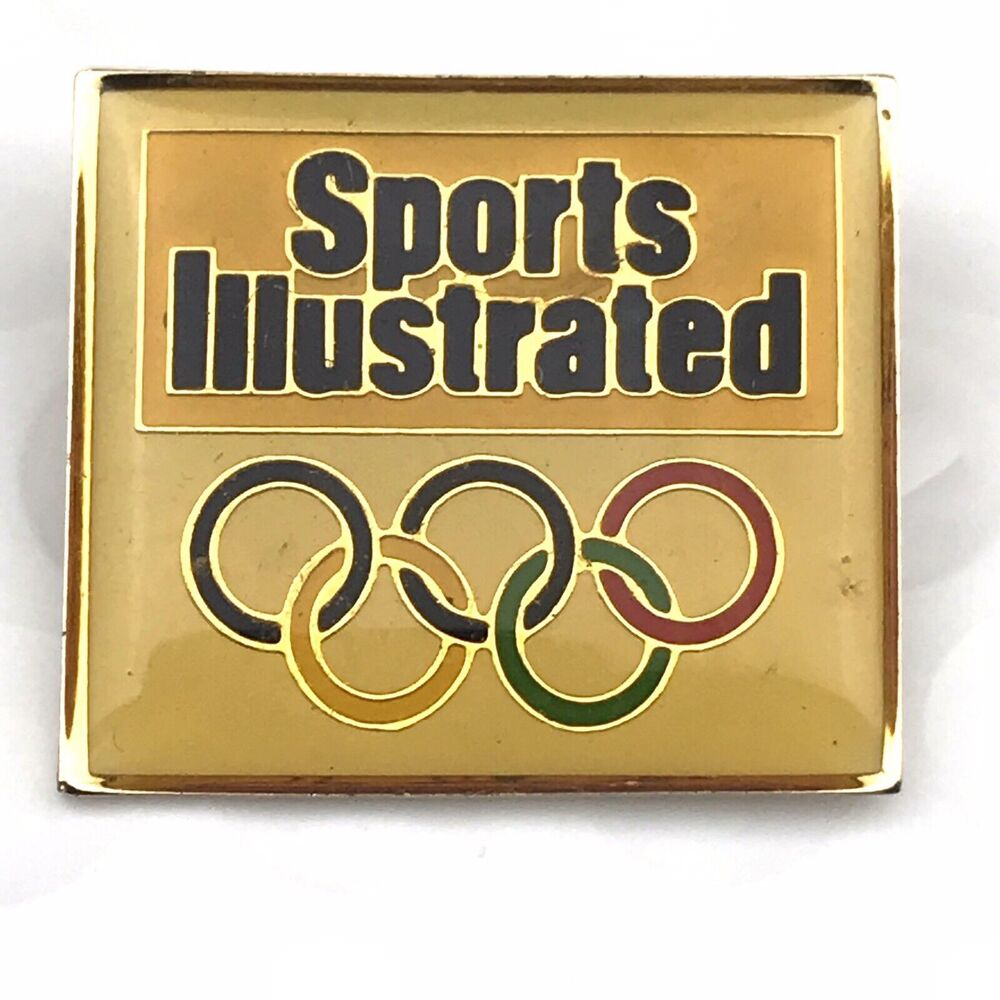 Olympic Sports Illustrated Lapel Pin Gold Tone Vintage